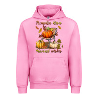 Fuchsia Pink pumpkin kisses harvest wishes Urban Hoodie - BundleAndBundleShop