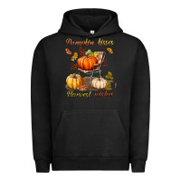 Pigment Black pumpkin kisses harvest wishes Urban Hoodie - BundleAndBundleShop
