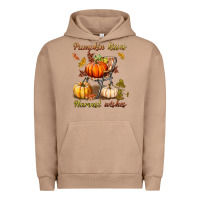 Pigment Burro pumpkin kisses harvest wishes Urban Hoodie - BundleAndBundleShop