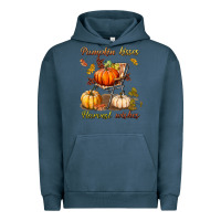 Pigment Midnight Navy pumpkin kisses harvest wishes Urban Hoodie - BundleAndBundleShop