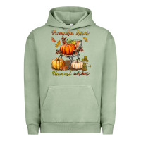 Pigment Oil Green pumpkin kisses harvest wishes Urban Hoodie - BundleAndBundleShop