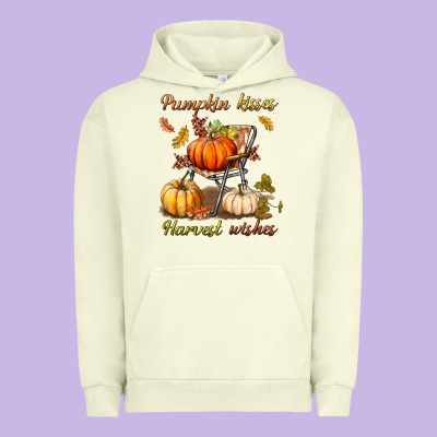 Pumpkin Kisses Harvest Wishes Urban Hoodie Designed By Bundleandbundleshop