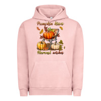 Pigment Salmon pumpkin kisses harvest wishes Urban Hoodie - BundleAndBundleShop