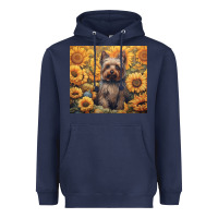 Navy yorkshire terrier Heavyweight Hoodie - Unal Design