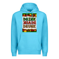 Ocean Blue Christmas Drink Drank Drunk Premium Hoodie - Artiststas