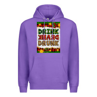 Purple Christmas Drink Drank Drunk Premium Hoodie - Artiststas