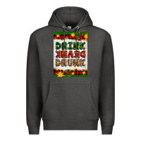 Charcoal Heather Christmas Drink Drank Drunk Premium Hoodie - Artiststas