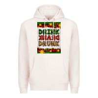 Pale Pink Christmas Drink Drank Drunk Premium Hoodie - Artiststas