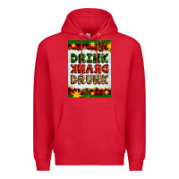 Red Christmas Drink Drank Drunk Premium Hoodie - Artiststas