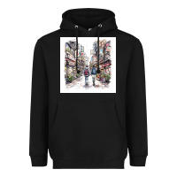 Black Japan Street Heavyweight Hoodie - Unal Design