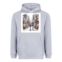 Heather Grey Japan Street Heavyweight Hoodie - Unal Design