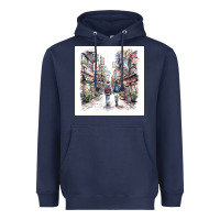 Navy Japan Street Heavyweight Hoodie - Unal Design