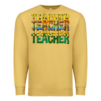 Antique Gold teacher teacher teacher Premium Sweatshirt - texasbilliewilder
