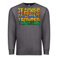 Charcoal Heather teacher teacher teacher Premium Sweatshirt - texasbilliewilder