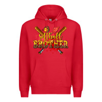 Red softball brother Premium Hoodie - AdoDesignShop