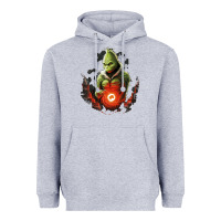 Heather Grey Grinch Heavyweight Hoodie - Unal Design