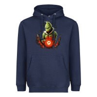 Navy Grinch Heavyweight Hoodie - Unal Design