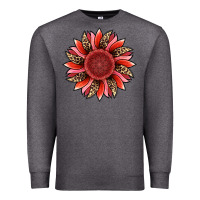 Charcoal Heather valentine's day sunflower Premium Sweatshirt - RanaPortraitStore
