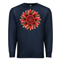 Navy valentine's day sunflower Premium Sweatshirt - RanaPortraitStore