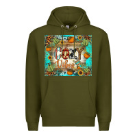 Army Green cozy vibes tumbler Premium Hoodie - BundleAndBundleShop