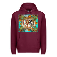 Burgundy cozy vibes tumbler Premium Hoodie - BundleAndBundleShop