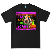 Black eat drink and be scary cow Premium Tee - LillyAllenDesigns