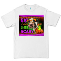 White eat drink and be scary cow Premium Tee - LillyAllenDesigns