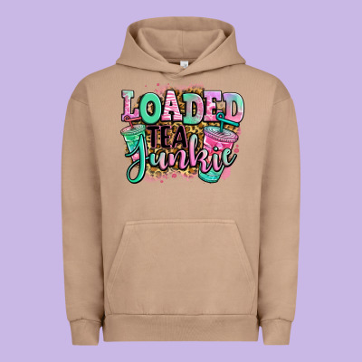Loaded Tea Junkie Urban Hoodie Designed By Jasminsmagicworld