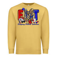 Antique Gold emt emergency medical technician Premium Sweatshirt - Zillion Design Studio