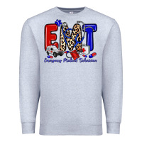 Heather Grey emt emergency medical technician Premium Sweatshirt - Zillion Design Studio