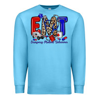 Ocean Blue emt emergency medical technician Premium Sweatshirt - Zillion Design Studio