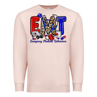Pale Pink emt emergency medical technician Premium Sweatshirt - Zillion Design Studio