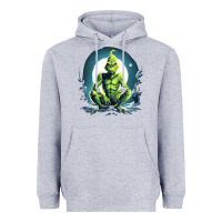 Heather Grey Grinch Heavyweight Hoodie - Unal Design
