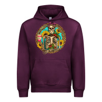 Mauve Wine western skeleton coffee sunflowers Urban Hoodie - Artiststas