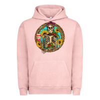 Pigment Salmon western skeleton coffee sunflowers Urban Hoodie - Artiststas