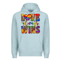 Blue Mist love always wins Premium Hoodie - JahusDesignShop