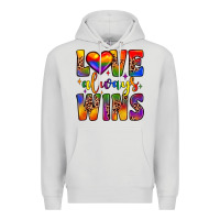 Dove Grey love always wins Premium Hoodie - JahusDesignShop