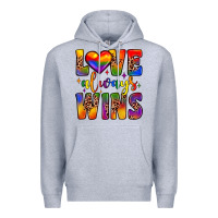 Heather Grey love always wins Premium Hoodie - JahusDesignShop