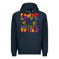 Navy love always wins Premium Hoodie - JahusDesignShop