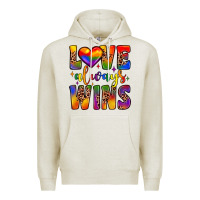 Oatmeal Heather love always wins Premium Hoodie - JahusDesignShop