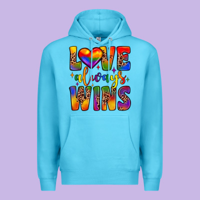 Love Always Wins Premium Hoodie Designed By Jahusdesignshop
