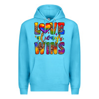Ocean Blue love always wins Premium Hoodie - JahusDesignShop