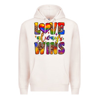 Pale Pink love always wins Premium Hoodie - JahusDesignShop