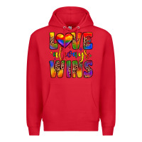 Red love always wins Premium Hoodie - JahusDesignShop