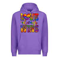 Purple love always wins Premium Hoodie - JahusDesignShop