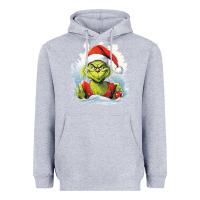 Heather Grey Grinch Heavyweight Hoodie - Unal Design