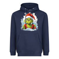 Navy Grinch Heavyweight Hoodie - Unal Design