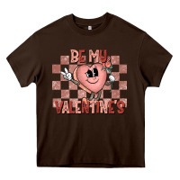 Chocolate Brown Be My Valentines Heavy Core Tee - CowhideDigitalArt
