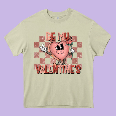 Be My Valentines Heavy Core Tee Designed By Cowhidedigitalart