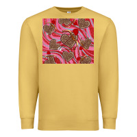 Antique Gold valentine's day hearts bow and arrow Premium Sweatshirt - RanaPortraitStore